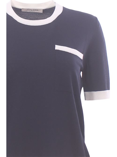 two-tone t-shirt LA FILERIA | 57210/27810598